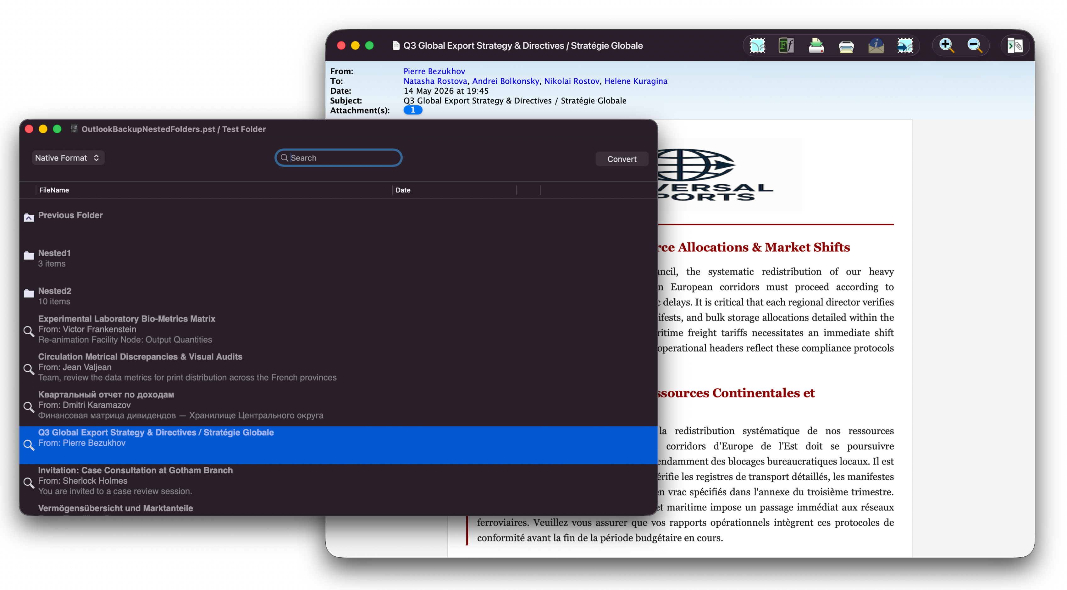 MailRaider Pro email list showing the magnifying glass icon to open an individual email